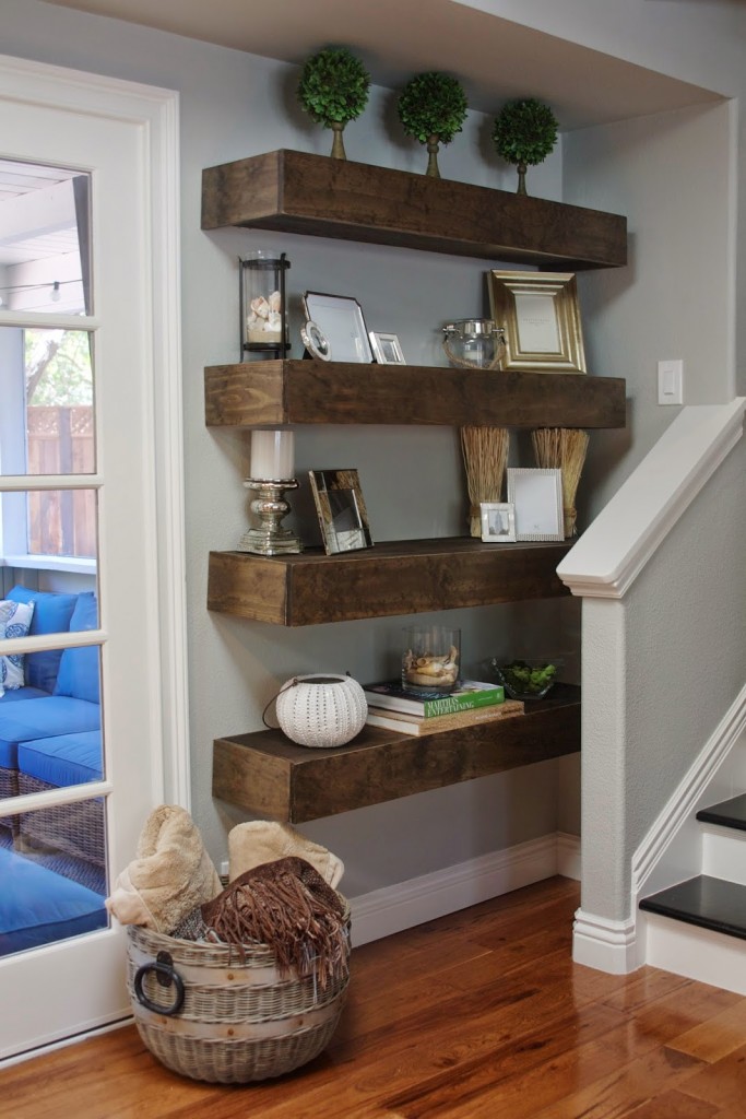 Simple DIY: Floating Shelves Tutorial + Decor Ideas ...