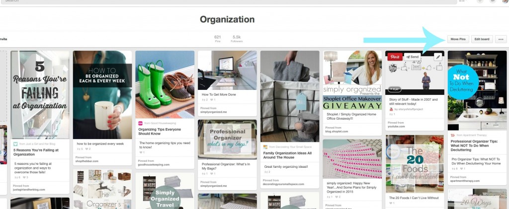 How TO Re-Organize Your Pinterest Boards