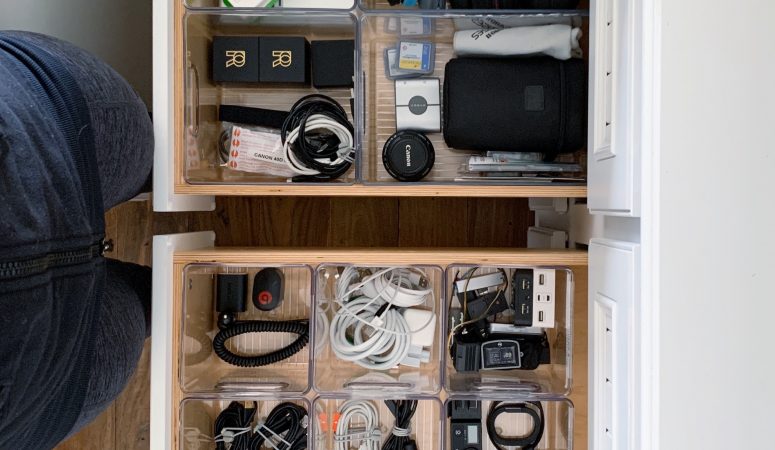 Decluttered & Organized Cords - simply organized